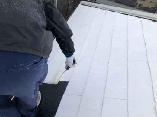 屋根塗装 - 下塗り２回目