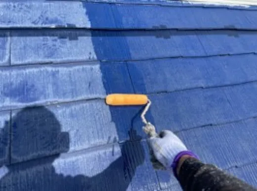 屋根塗装 - 下塗り